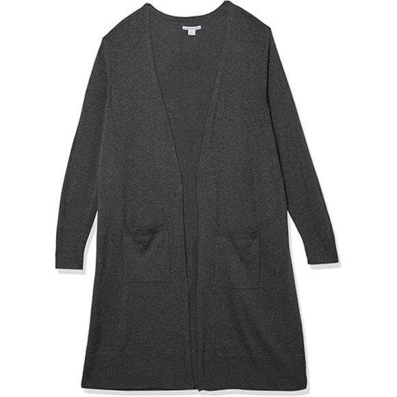 Lightweight Open-Front Cardigan – Long Sleeve Draped Cover-Up - Picture 6 of 6